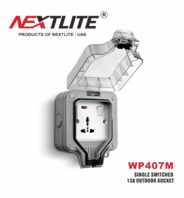 WP407M Single Switch 13A Outdoor Socket